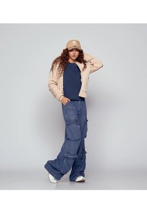 Jean Cargo Con Proceso Para Mujer Unser