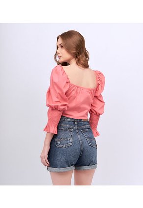 Blusa Para Mujer Corta Con Tiras Para Anudar Unser