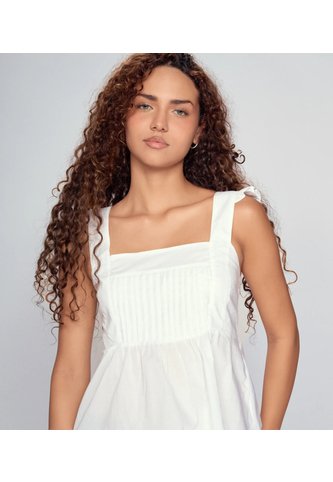 Blusa Unicolor En Tiras Con Alforzas Unser Unser