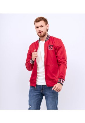 Buzo Para Hombre Unicolor Con Cremallera En Delantero Unser