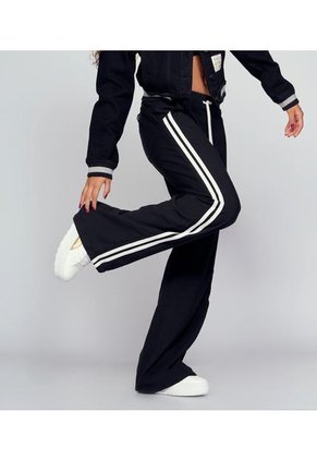 Pantalon Bota Recta Con Cordon Y Sesgos Unser