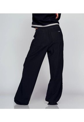 Pantalon Bota Recta Con Cordon Y Sesgos Unser