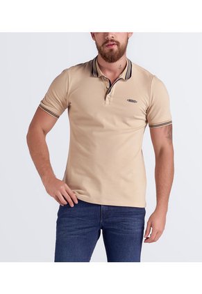 Polo Con Corte En Martingala Y Cuello Tejido Unser