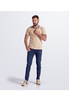 Polo Con Corte En Martingala Y Cuello Tejido Unser