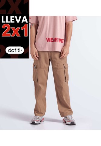 Pantalon Para Hombre Tipo Cargo Unicolor Unser Unser