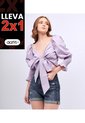 Blusa Para Mujer Corta Con Tiras Para Anudar Unser de Unser