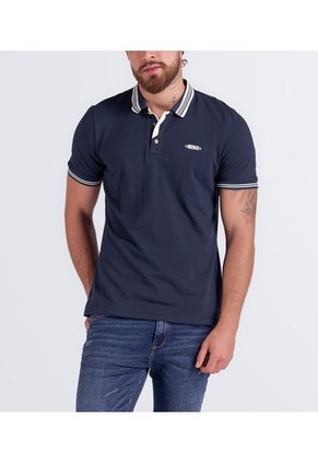 Polo Con Corte En Martingala Y Cuello Tejido Unser