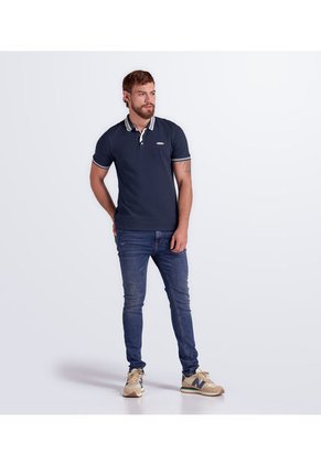 Polo Con Corte En Martingala Y Cuello Tejido Unser