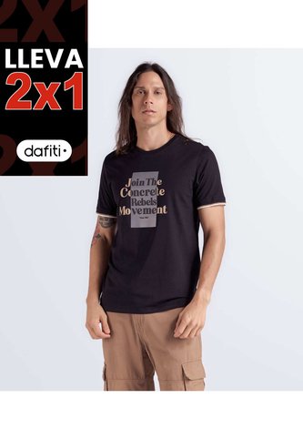 Camiseta Unicolor Estampada Unser Unser