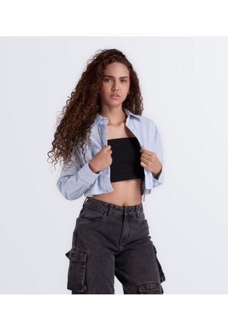 Camisa   Manga Larga Corta Con Bolsillo Unser Unser
