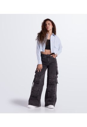 Camisa   Manga Larga Corta Con Bolsillo Unser