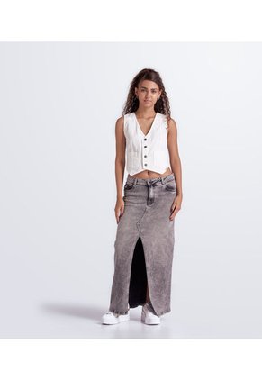 Blusa Tipo Chaleco Con Botones Y Bolsillos Unser