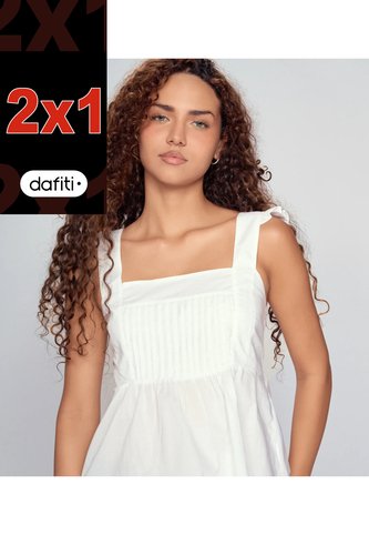 Blusa Unicolor En Tiras Con Alforzas Unser Unser