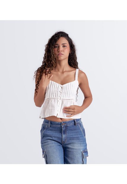 Blusa Para Mujer De Tiras Y Encaje Unser