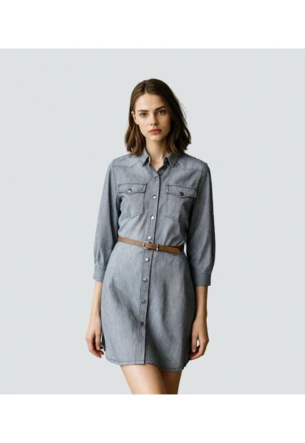 Vestido Para Mujer Azul Medio_Oscuro Unser