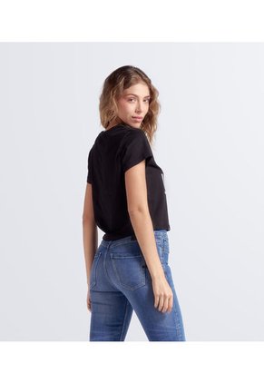 Camiseta Unicolor Con Estampado Para Mujer Unser