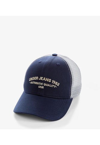 Gorra Para Hombre Combinada Con Malla Y Bordado Unser Unser