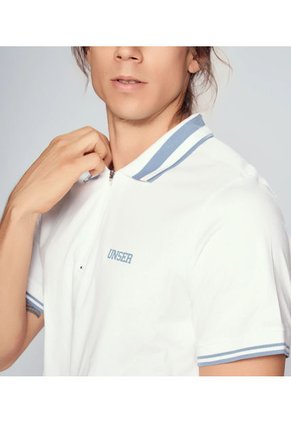 Polo Para Hombre Molderia Slim Unicolor Manga Corta Unser