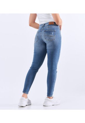 Jean Skinny Para Mujer Tiro Alto Unser