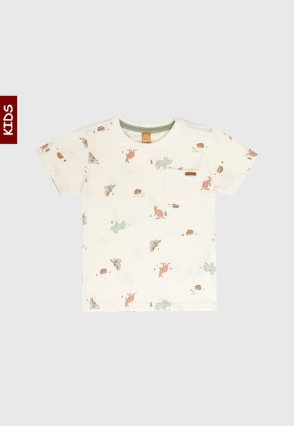 Camiseta Beige Multicolor Up Baby
