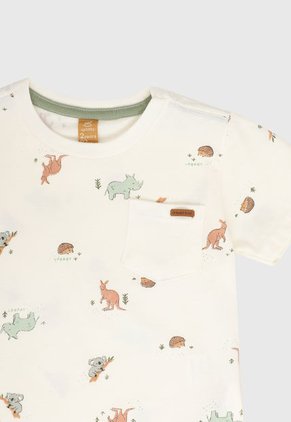 Camiseta Beige Multicolor Up Baby