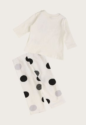 Conjunto Marfil-Negro-Salmón Up Baby