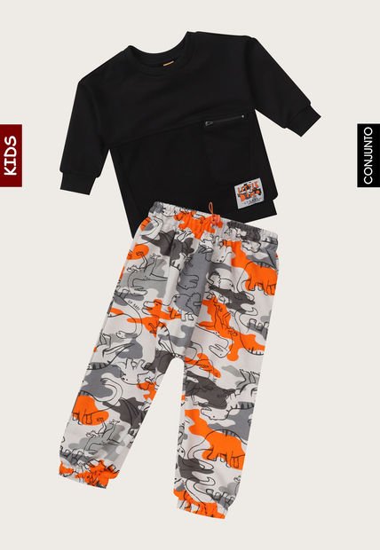 Conjunto Azul-Blanco-Naranja Up Baby