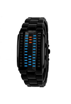 Reloj Binario Electronico Acero Inox Urbenmood Negro Acerado