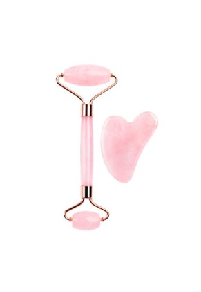 Kit Rodillo Masajeador Facial UBMD Cuarzo Rosa BH36421