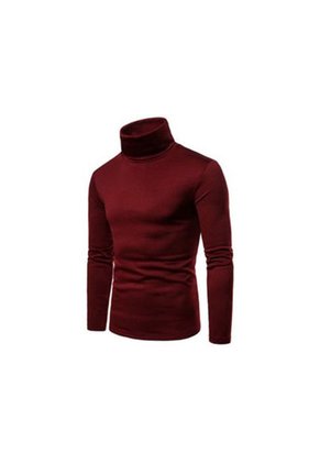 Buzo Saco Elastico Cuello Tortuga Clasico Hombre 1237 Vinotinto
