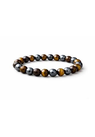 Manilla Pulsera Hombre Ojo Tigre Acerina 8mm UrbenMood