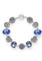Pulsera Cuentas Dije Mujer Cristal Murano Plateada 3866 de UrbenMood