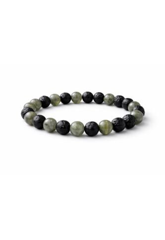 Pulsera Hombre Labradorita Verde Piedra Lava 8mm UrbenMood