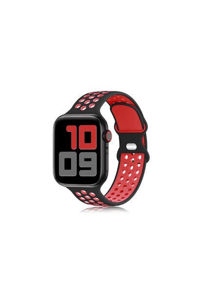 SmartWatch UBMD Bluetooth Fitness Monitor Ritmo Cardiaco T55 Negro Rojo