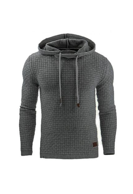 Buzo Saco Capucha Ajustado Hombre Casual 461 Gris