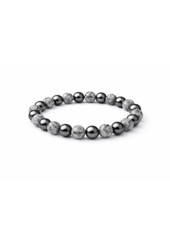Manilla Pulsera Hombre Jaspe Gris Acerina 8mm UrbenMood