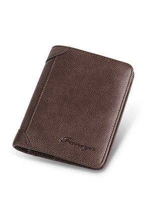 Billetera Cuero Hombre Bloqueo RFID Bolsillo Tarjeta Sim 6092 Marron