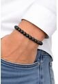Manilla Pulsera Hombre Roca Lava Negra 8mm de UrbenMood