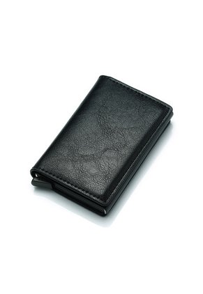 Billetera Ecocuero Aluminio Hombre Bloqueo RFID 6059C Negro