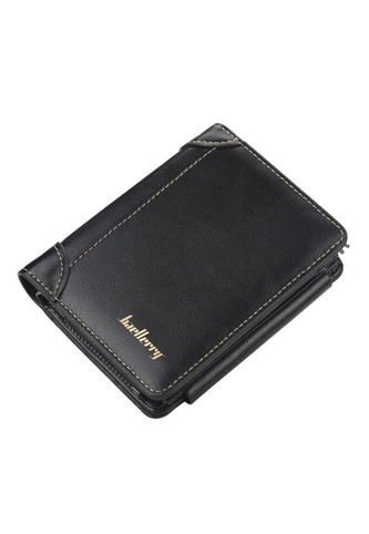 Billetera Tres Cuerpos Ecocuero Hombre Cremallera 9159 Negro UrbenMood