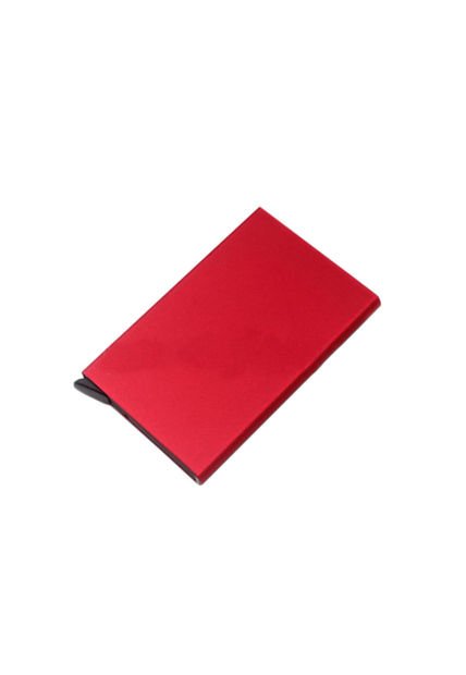Billetera Cartera Aluminio Proteccion RFID QB0097 Rojo