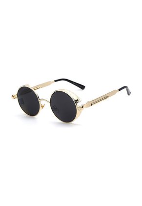 Gafas De Sol Goticas Vintage UV400 Negro Dorado