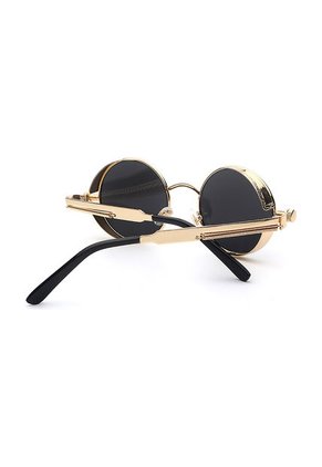 Gafas De Sol Goticas Vintage UV400 Negro Dorado