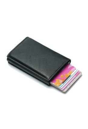 Billetera Ecocuero Aluminio Hombre Bloqueo RFID 6059C Azul Zafiro