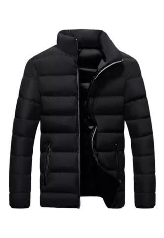 Chaqueta Casual Hombre Acolchada EDA104 Negro Gris UrbenMood