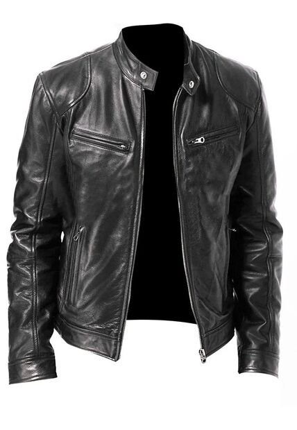 Chaqueta Cuerotex Negro UrbenMood JH907 Hombre