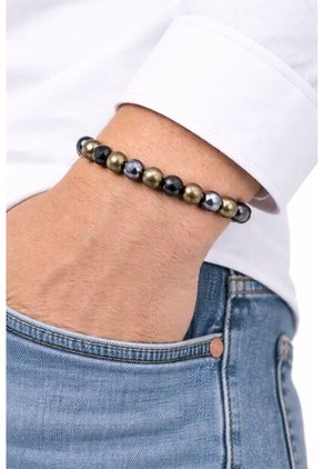 Manilla Pulsera Hombre Pirita Acerina 8mm