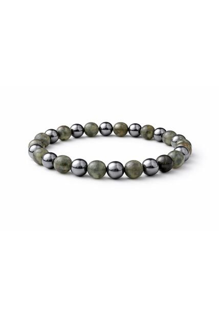 Pulsera Hombre Labradorita Verde Acerina 8mm