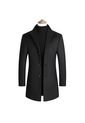 Chaqueta Abrigo Larga Hombre Casual SA837 Negro de UrbenMood