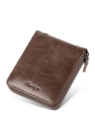 Billetera Cuero Hombre Monedero Vintage Bloqueo RFID 6065 Marron UrbenMood